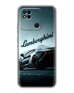 Чехол для Xiaomi Redmi 10A с картинкой «Классическая надпись Lamborghini»