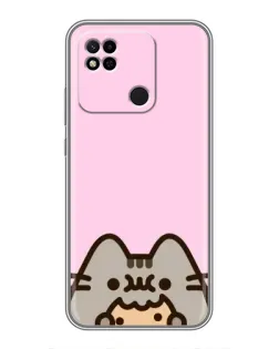 Чохол для Xiaomi Redmi 10A з картинкою «Pusheen та печиво»