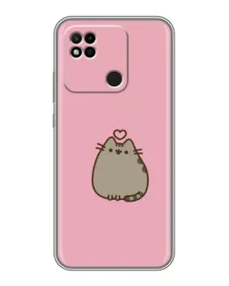 Чехол для Xiaomi Redmi 10A с картинкой «Pusheen сердце»