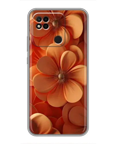 Чехол для Xiaomi Redmi 10A с картинкой «Оранжевый макро цветок»