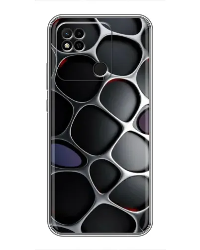 Чехол для Xiaomi Redmi 10A с картинкой «Объемная темная решетка»