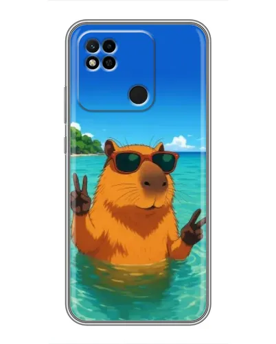 Чехол для Xiaomi Redmi 10A с картинкой «Морская капибара» Чехол для Xiaomi Redmi 10A с картинкой «Морская капибара»