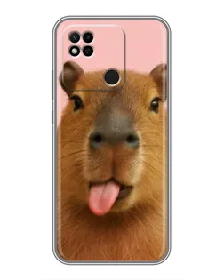 Чехол для Xiaomi Redmi 10A с картинкой «Капибара с языком» Чехол для Xiaomi Redmi 10A с картинкой «Капибара с языком»
