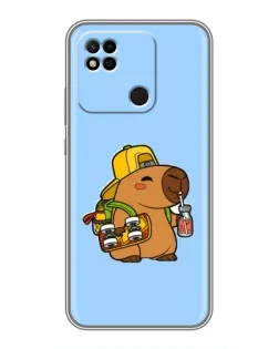 Чехол для Xiaomi Redmi 10A с картинкой «Капибара на скейте» Чехол для Xiaomi Redmi 10A с картинкой «Капибара на скейте»