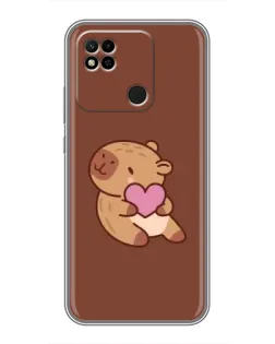 Чехол для Xiaomi Redmi 10A с картинкой «Капибара с сердцем» Чехол для Xiaomi Redmi 10A с картинкой «Капибара с сердцем»