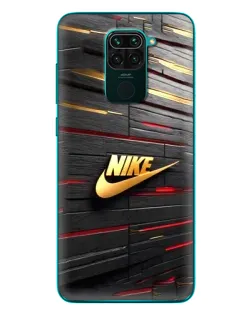 Чехол для Xiaomi Redmi 10X с картинкой «Золотой Nike на металле»