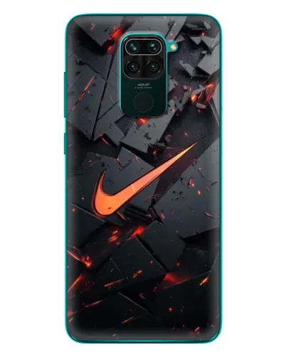 Чехол для Xiaomi Redmi 10X с картинкой «Nike — эффект разломов»
