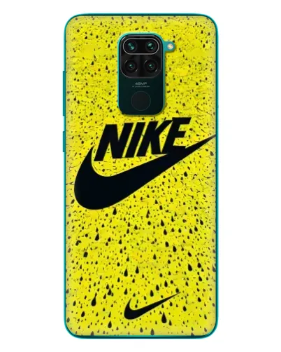 Чехол для Xiaomi Redmi 10X с картинкой «Желтый текстурный Nike»