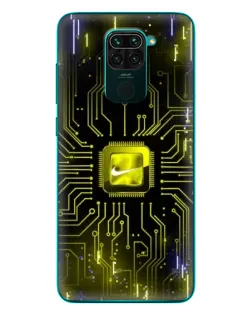 Чехол для Xiaomi Redmi 10X с картинкой «Nike — золотая искра»