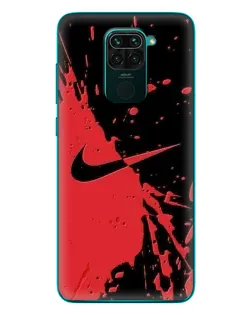 Чехол для Xiaomi Redmi 10X с картинкой «Красные брызги Nike»