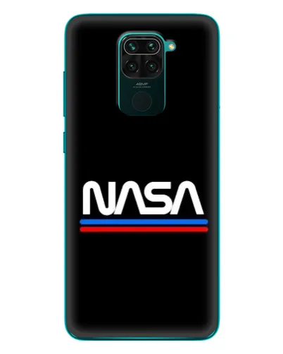 Чехол для Xiaomi Redmi 10X с картинкой «NASA — классика Red Blue»
