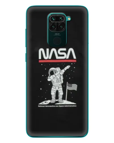 Чехол для Xiaomi Redmi 10X с картинкой «NASA — шагаем по Луне»