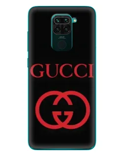 Чехол для Xiaomi Redmi 10X с картинкой «Gucci — красный логотип»
