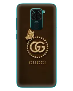 Чехол для Xiaomi Redmi 10X с картинкой «Gucci — золотая бабочка»