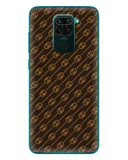 Чехол для Xiaomi Redmi 10X с картинкой «Gucci — золотые диагонали»