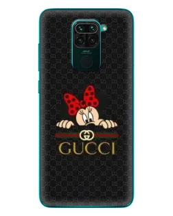 Чехол для Xiaomi Redmi 10X с картинкой «Минни Маус Gucci — черный»