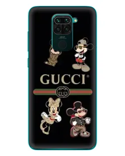 Чехол для Xiaomi Redmi 10X с картинкой «Gucci — герои Disney и монограмма»