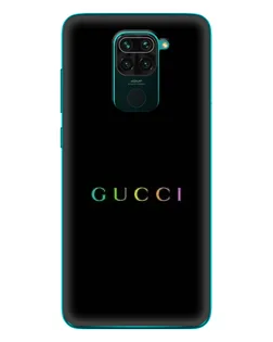 Чехол для Xiaomi Redmi 10X с картинкой «Gucci — неоновый минимализм»