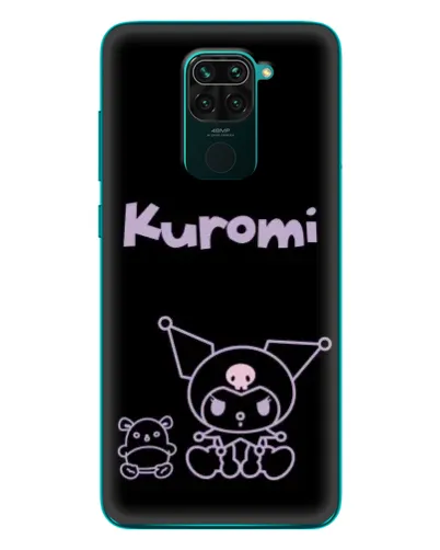 Чехол для Xiaomi Redmi 10X с картинкой «Kuromi — черный минимализм»
