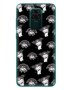 Чехол для Xiaomi Redmi 10X с картинкой «Черный паттерн Kuromi»