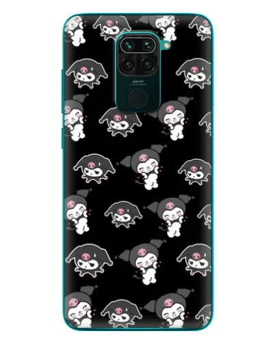 Чехол для Xiaomi Redmi 10X с картинкой «Черный паттерн Kuromi»