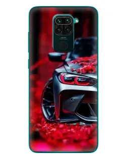 Чехол для Xiaomi Redmi 10X с картинкой «Спортивная BMW и цветы»