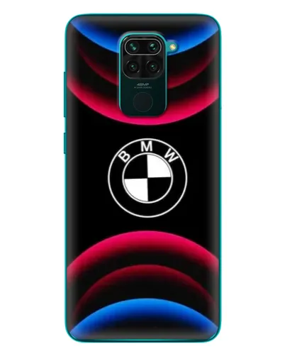 Чехол для Xiaomi Redmi 10X с картинкой «Логотип BMW и неоновые дуги» Чехол для Xiaomi Redmi 10X с картинкой «Логотип BMW и неоновые дуги»