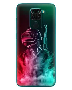 Чехол для Xiaomi Redmi 10X с картинкой «PUBG — огненный воин»