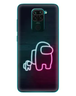 Чехол для Xiaomi Redmi 10X с картинкой «Among Us неон-арт»