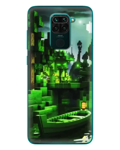 Чохол для Xiaomi Redmi 10X з картинкою «Minecraft лісовий пейзаж»