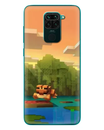 Чохол для Xiaomi Redmi 10X з картинкою «Майнкрафт захід сонця»