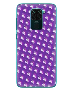 Чехол для Xiaomi Redmi 10X с картинкой «Единороги на фиолетовом»