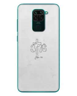 Чехол для Xiaomi Redmi 10X с картинкой «Иоанна 3:16 Крест»