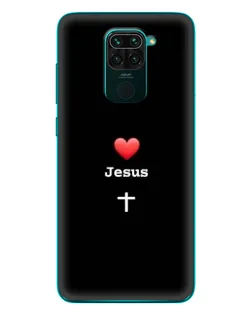 Чехол для Xiaomi Redmi 10X с картинкой «Сердце - Jesus»