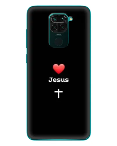 Чехол для Xiaomi Redmi 10X с картинкой «Сердце - Jesus»