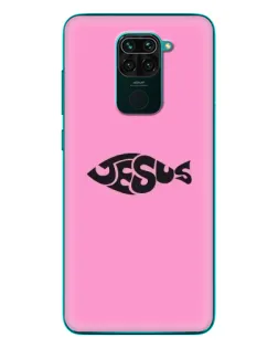 Чехол для Xiaomi Redmi 10X с картинкой «Розовый символ  Jesus»
