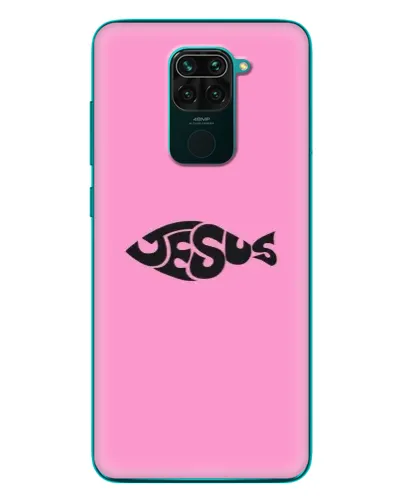 Чехол для Xiaomi Redmi 10X с картинкой «Розовый символ  Jesus»