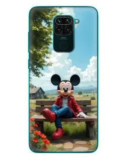 Чехол для Xiaomi Redmi 10X с картинкой «Микки на скамейке»
