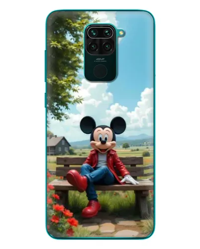 Чехол для Xiaomi Redmi 10X с картинкой «Микки на скамейке» Чехол для Xiaomi Redmi 10X с картинкой «Микки на скамейке»