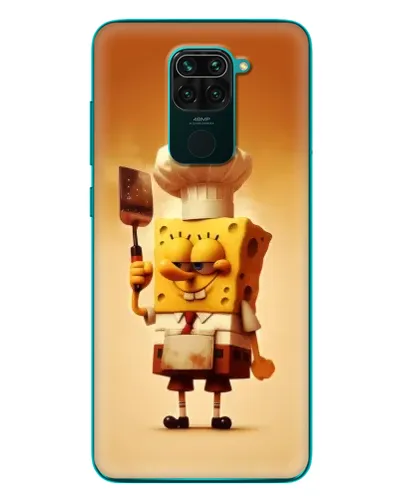 Чехол для Xiaomi Redmi 10X с картинкой «Губка Боб повар»