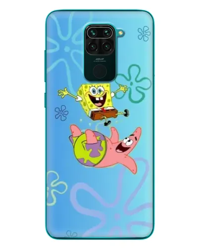 Чехол для Xiaomi Redmi 10X с картинкой «Спанч Боб и Патрик»