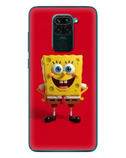 Чехол для Xiaomi Redmi 10X с картинкой «Спанч Боб на красном»