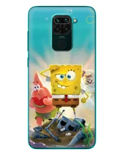 Чехол для Xiaomi Redmi 10X с картинкой «Спанч Боб победитель»
