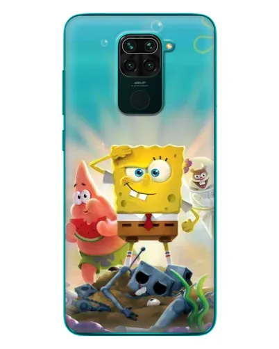 Чехол для Xiaomi Redmi 10X с картинкой «Спанч Боб победитель»