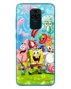 Чехол для Xiaomi Redmi 10X с картинкой «Губка Боб и друзья»
