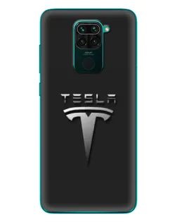 Чехол для Xiaomi Redmi 10X с картинкой «Стальной логотип Tesla»