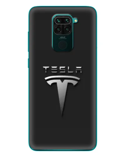 Чехол для Xiaomi Redmi 10X с картинкой «Стальной логотип Tesla»