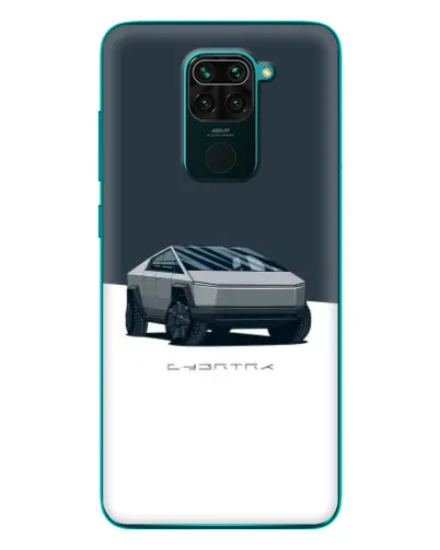 Чехол для Xiaomi Redmi 10X с картинкой «Серебристый Cybertruck Tesla»
