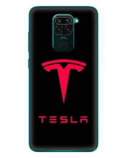 Чехол для Xiaomi Redmi 10X с картинкой «Tesla Red Logo»