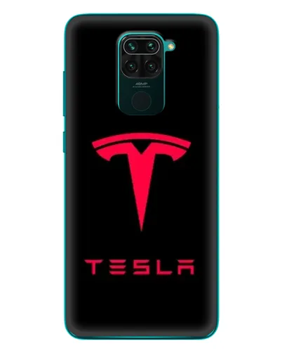 Чехол для Xiaomi Redmi 10X с картинкой «Tesla Red Logo»
